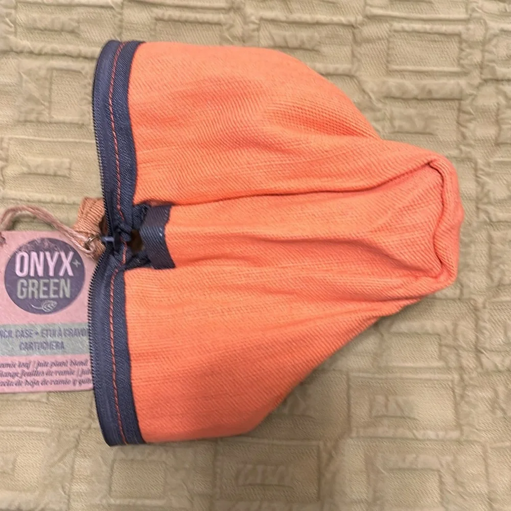 Onyx + Green Zippered Pouch